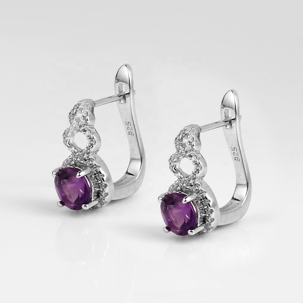 Natural Topaz 925 Sterling Silver Earrings