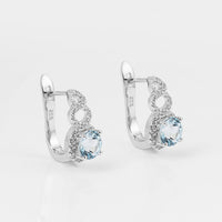 Natural Topaz 925 Sterling Silver Earrings