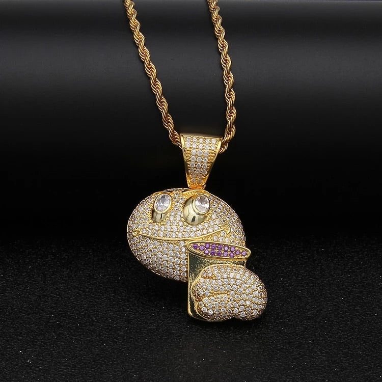 Smiley Purple Soda Pendant 🥤