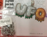 Custom Iced Out Bubble Drip Letter Chain 💧