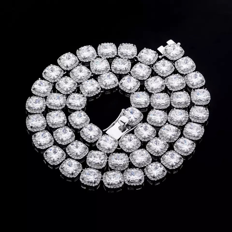 10MM Iced Out 1 Row VVS Tennis Chain Choker