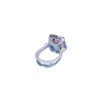 18.42CT Mystic Quartz 925 Sterling Silver Ring