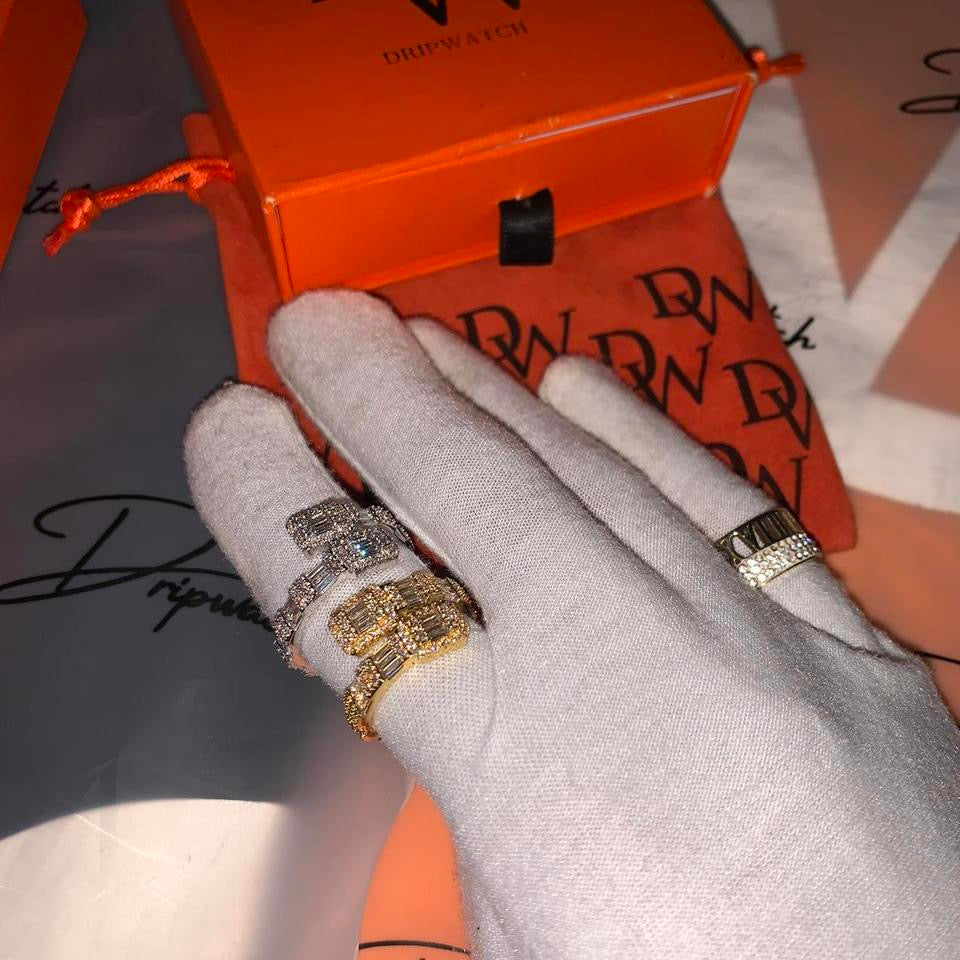 Dripwatch Iced Out Baguette Rings π₯