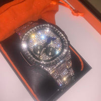 Iced Out Baguette Moonphase Dripwatch