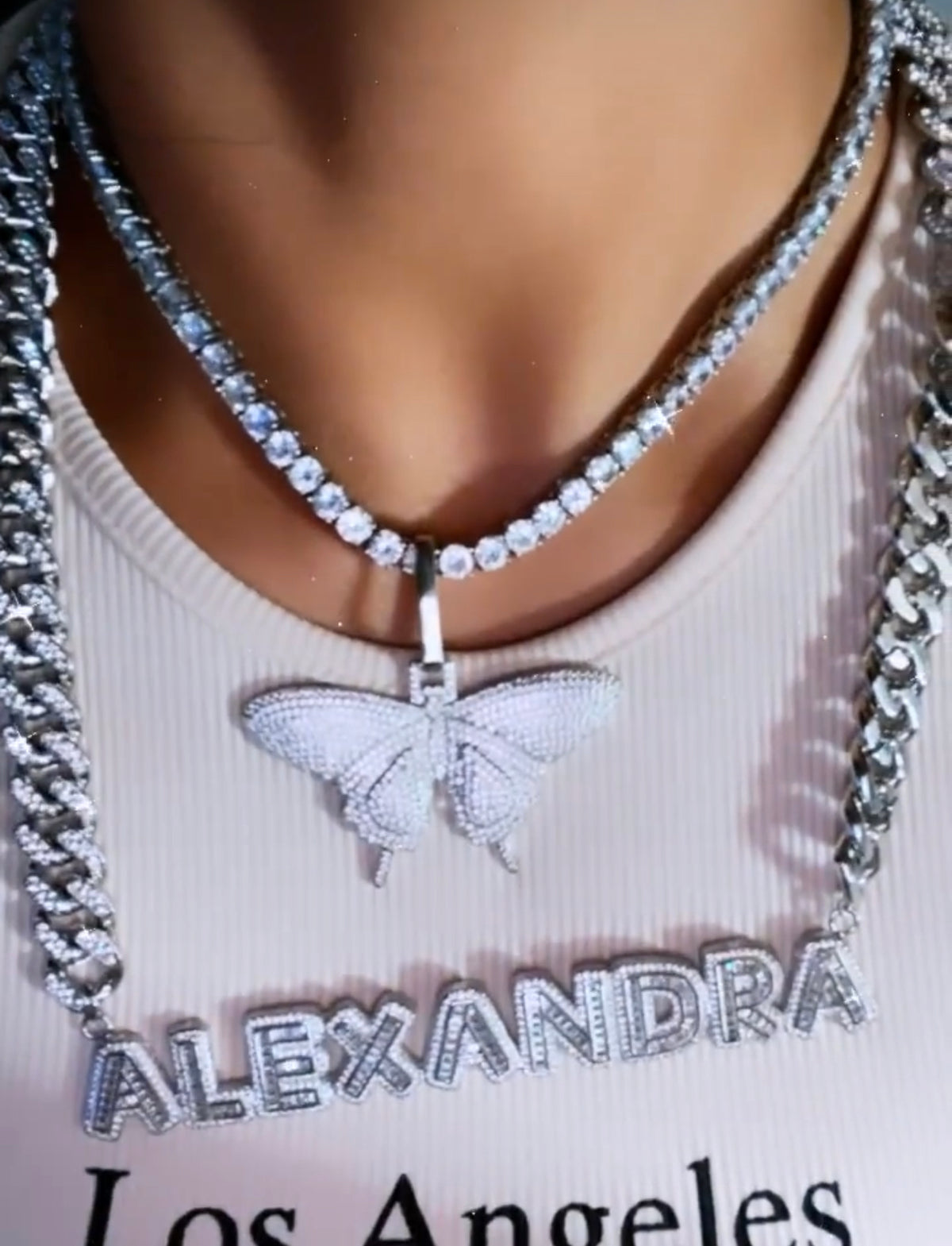 Custom Iced Out Baguette Letter Chain