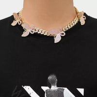 12mm VVS Iced Out Cuban Butterfly Choker