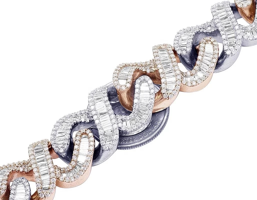 Iced Out Infinity Baguette Cuban Chain