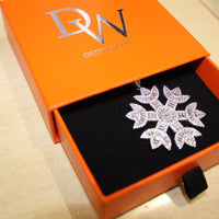 Iced Out Baguette Snowflake Pendant