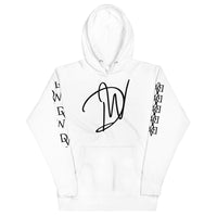 Dripwatch White Calligraphy Hoodie