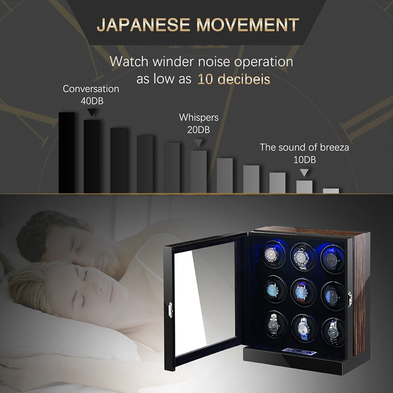 automatic-wooden-watch-winder-box-with-9-slots-mechanical-display-+-silent-motor-and-plug-dripwatch.store