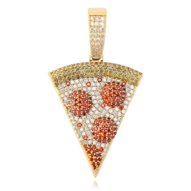 Iced Out Pizza Slice Pendant🍕