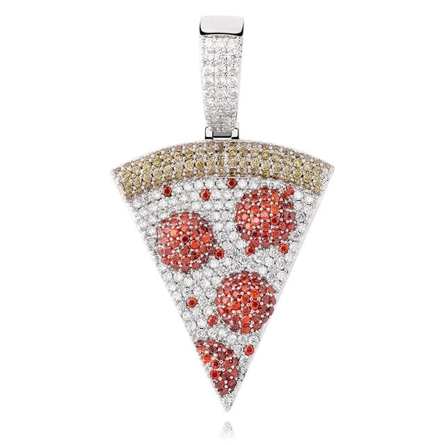 Iced Out Pizza Slice Pendant🍕