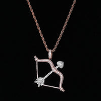 Iced Out Bow & Arrow Pendant