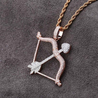 Iced Out Bow & Arrow Pendant