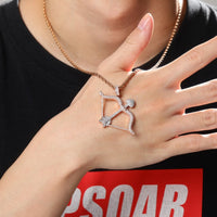 Iced Out Bow & Arrow Pendant