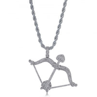Iced Out Bow & Arrow Pendant