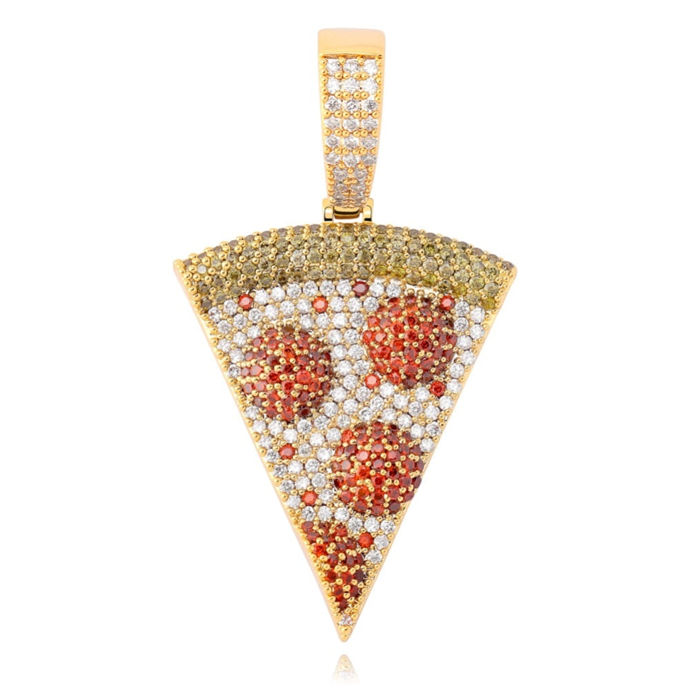 Iced Out Pizza Slice Pendant🍕
