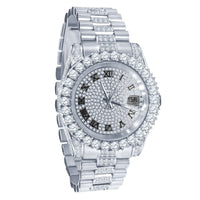 MONARCH Steel Iced Out Watch