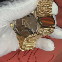18K Gold VVS Iced Out Dripwatch