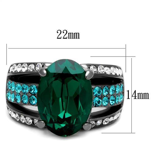 Women Stainless Steel Crystal Rings