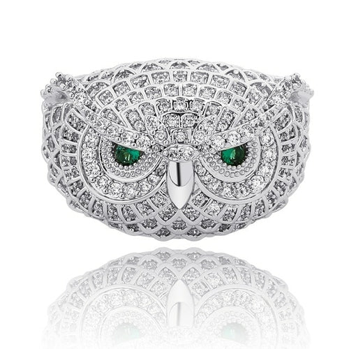Iced Out Owl Ring