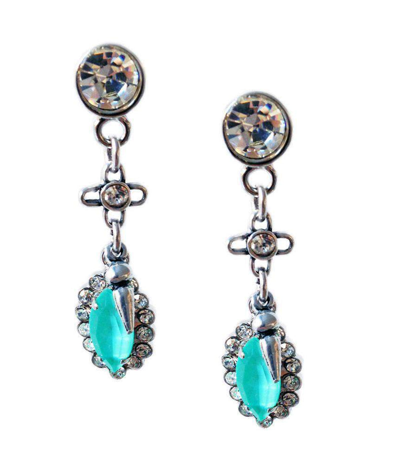 Aquamarine Swarovski Crystal Earrings