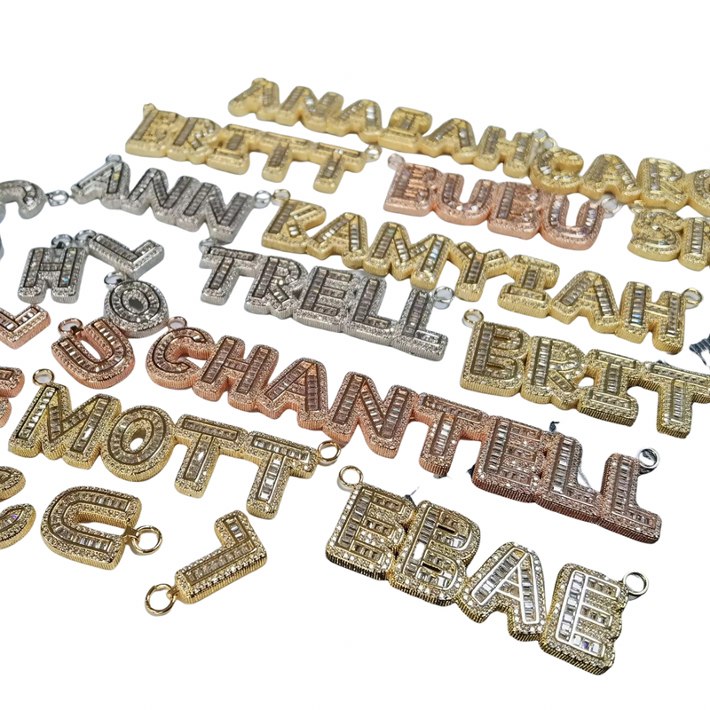 Custom Iced Out Baguette Letter Chain