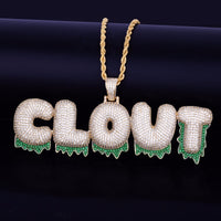 Custom Iced Out Bubble Drip Letter Chain 💧