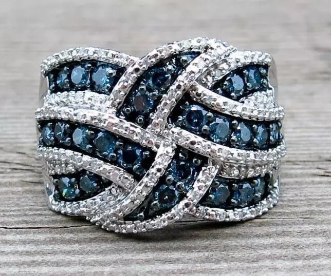 Iced Out Color Band Ring