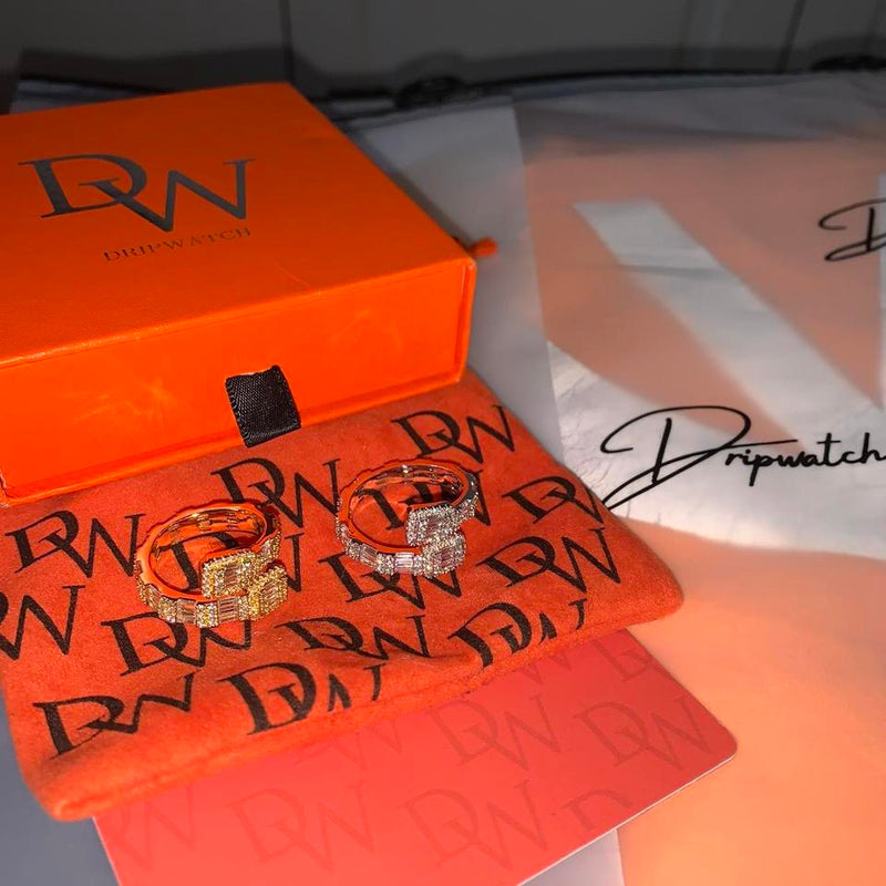 Dripwatch Iced Out Baguette Rings 🥖