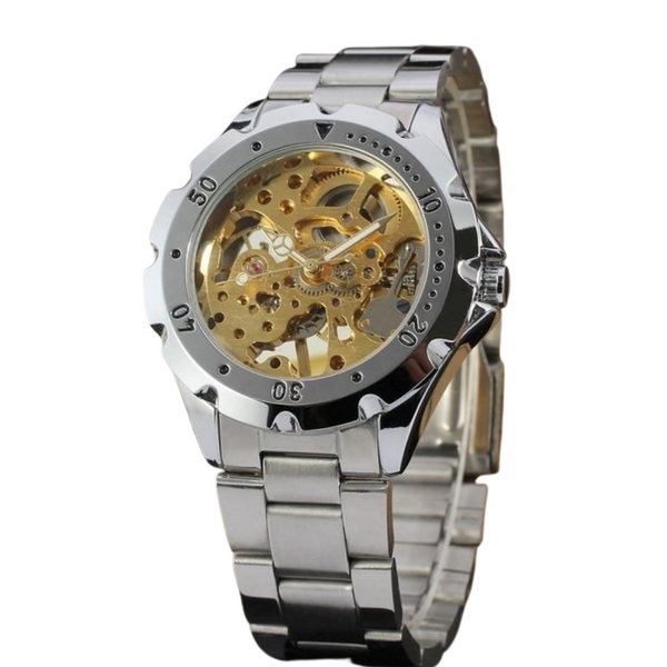 Luxury Skeleton Mechanical Stainless Steel Watch